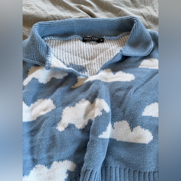 Nasty Gal 2pc Cloud Print Knit Lounge Set - Picture 6 of 9